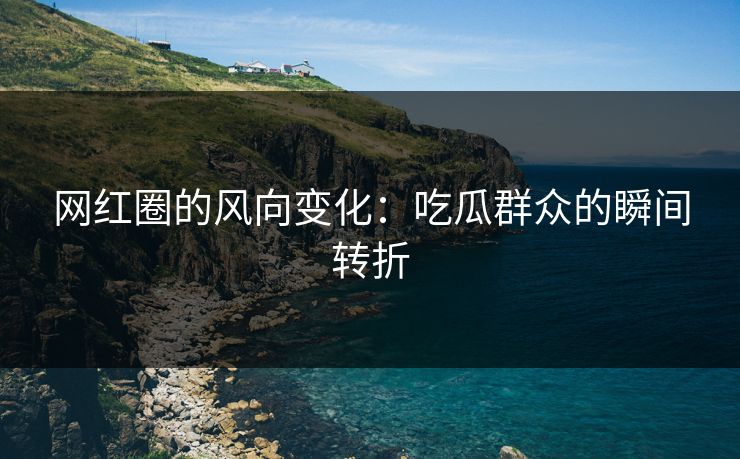 网红圈的风向变化：吃瓜群众的瞬间转折
